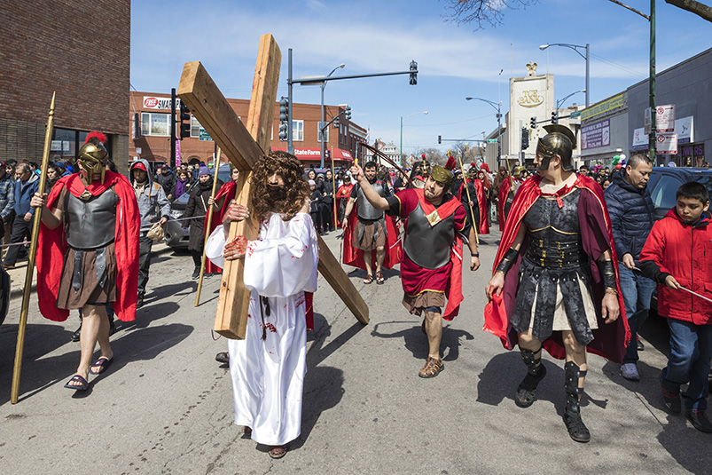 Brighton Park Via Crucis for peace Chicagoland Chicago Catholic
