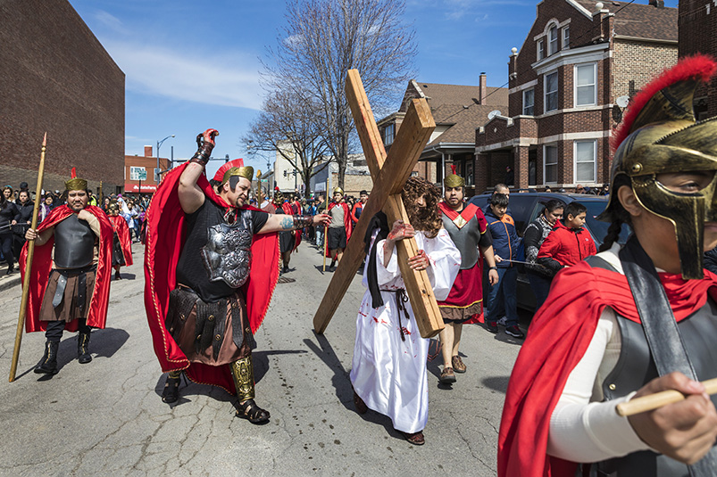 Brighton Park Via Crucis for peace Chicagoland Chicago Catholic