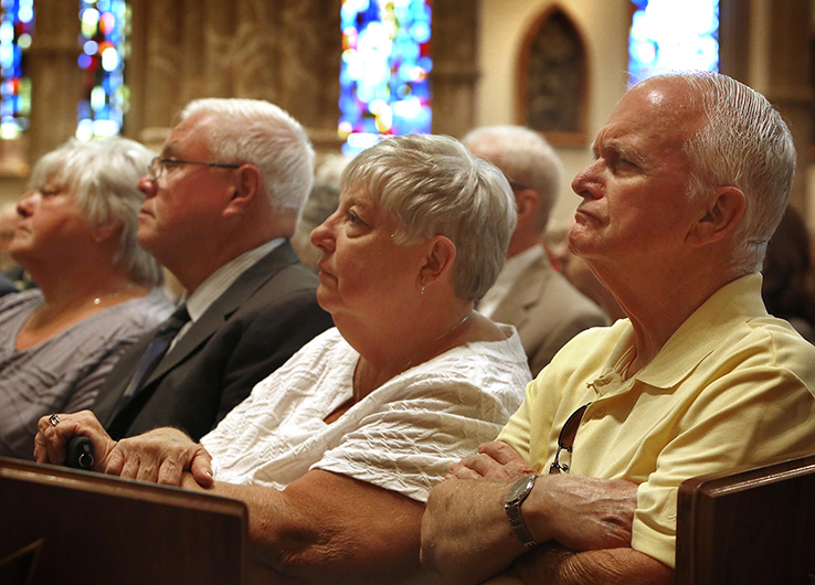 Couples renew vows at Golden Wedding  Anniversary  Mass 