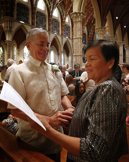 Couples renew vows at Golden Wedding  Anniversary  Mass 