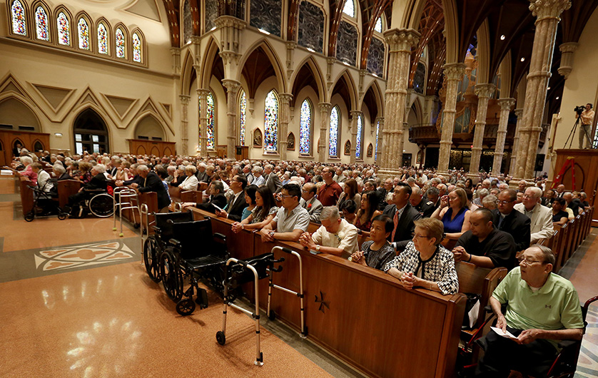 Couples renew vows at Golden Wedding  Anniversary  Mass 